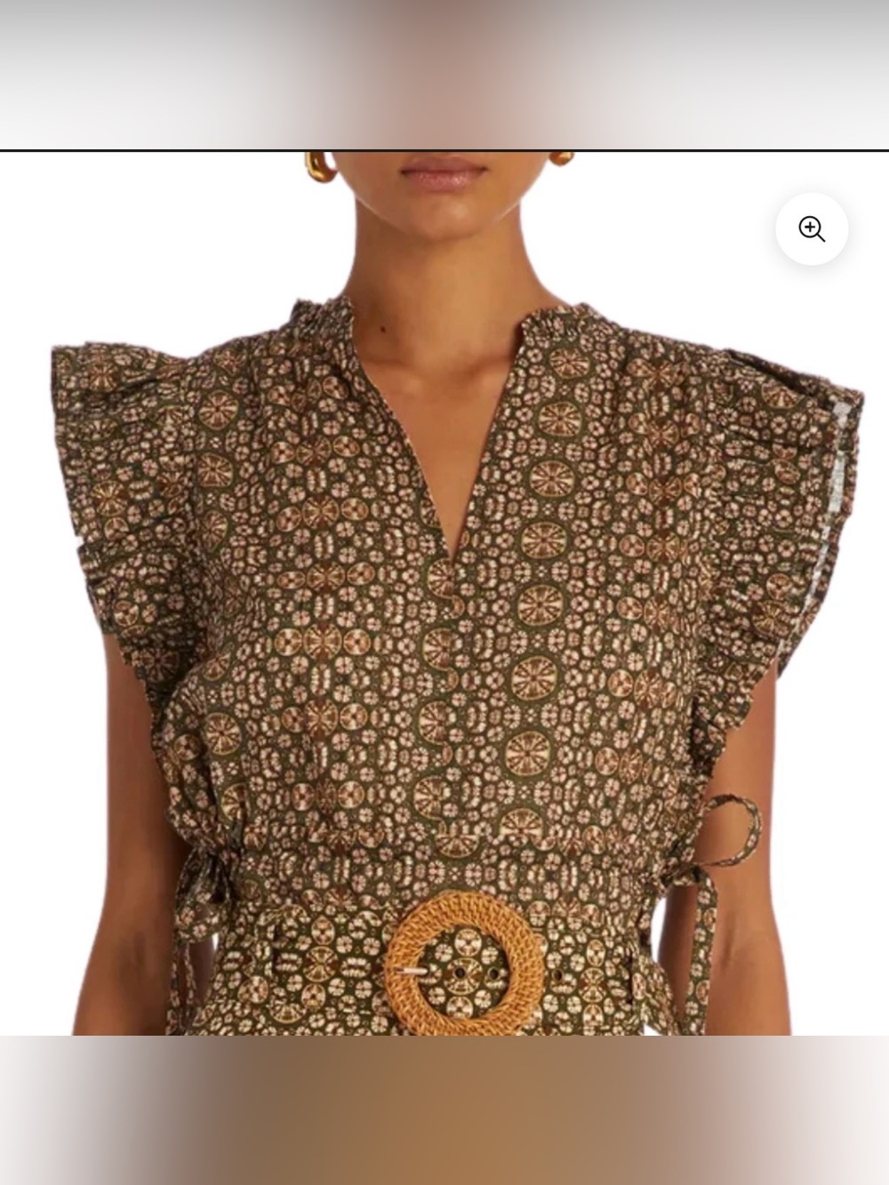MARIE OLIVER OLIVE TOP IN OLIVE SHIBORI